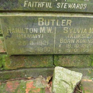 BUTLER Hamilton M.W. 1921-1990 &amp; Sylvia M. KONING 1921-1996