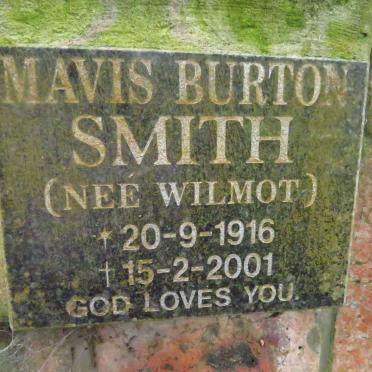 SMITH Mavis Burton nee WILMOT 1916-2001