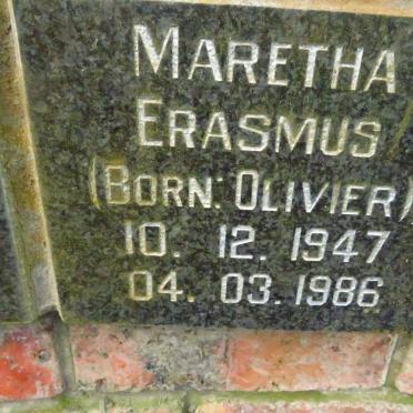 ERASMUS Maretha nee OLIVIER 1947-1986