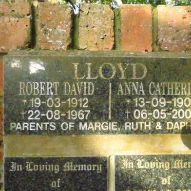 LLOYD Robert David 1912-1967 &amp; Anna Catherina 1909-2003