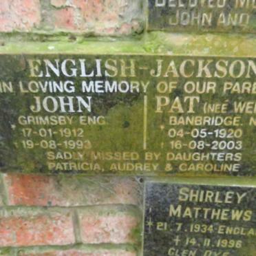 JACKSON John, ENGLISH 1912-1993 &amp; Pat WEBSTER 1920-2003