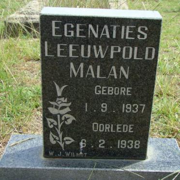 MALAN Egenaties Leeuwpold 1937-1938