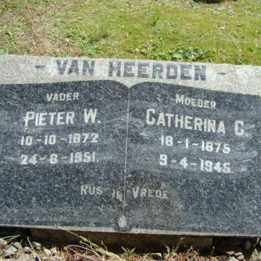 HEERDEN Pieter W., van 1872-1951 &amp; Catherina G. 1875-1945