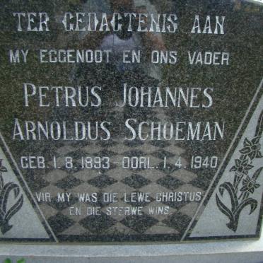 SCHOEMAN Petrus Johannes Arnoldus 1893-1940