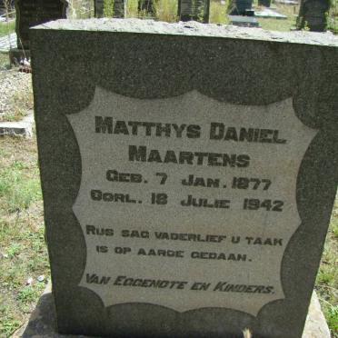 MAARTENS Matthys Daniel 1877-1942