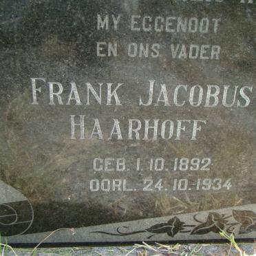 HAARHOFF Frank Jacobus 1892-1934