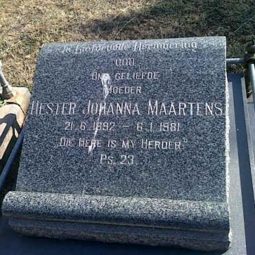MAARTENS Hester Johanna 1892-1981