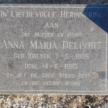 DELPORT Anna Maria nee DREYER 1905-1993