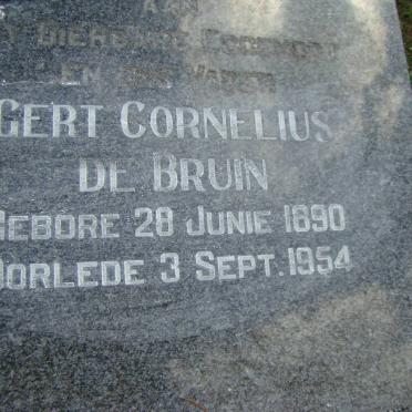 BRUIN Gert Cornelius, de 1890-1954 