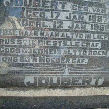 JOUBERT Magdalena Aletta nee VAN ZYL 1887-1968