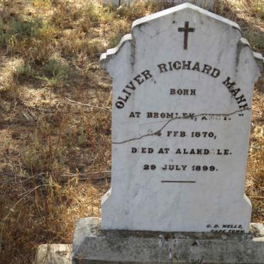MANN Oliver Richard 1870-1899