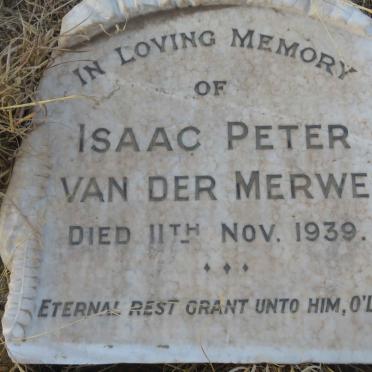 MERWE Isaac Peter, van der -1939