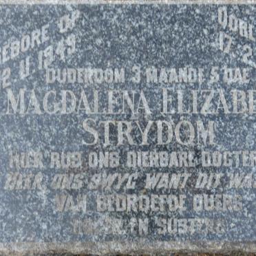 STRYDOM Magdalena Elizabeth 1949-1950