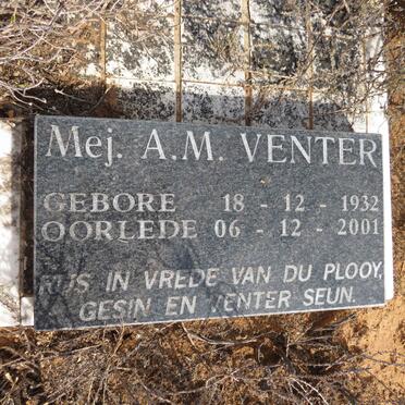 VENTER A.M. 1932-2001