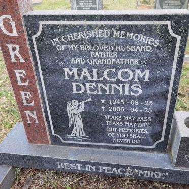 GREEN Malcolm Dennis 1945-2006