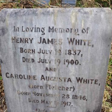 WHITE Henry James 1837-1900 &amp; Caroline Augusta FLETCHER 1846-1917
