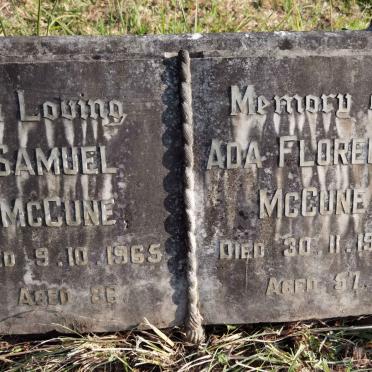 MCCUNE Samuel -1965 &amp; Ada Florence -1935