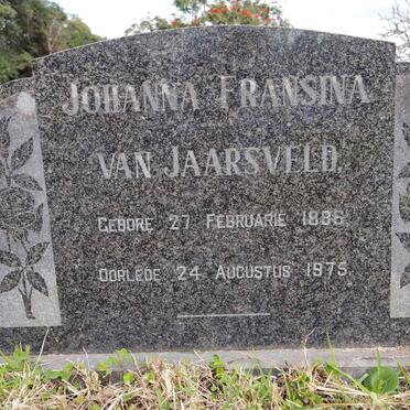 JAARSVELD Johanna Fransina, van 1886-1975