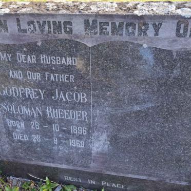 RHEEDER Godfrey Jacob Soloman 1896-1960