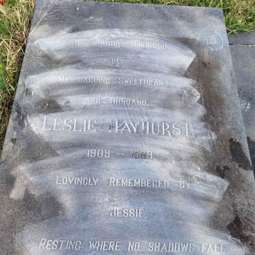 HAYHURST Leslie 1909-1969 &amp; Jessie 1910-1983