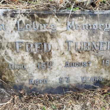 TURNER Fred 1881-1938 &amp; Catherine Mary 1881-1961