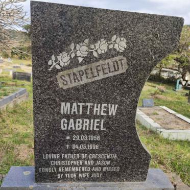 STAPELFELDT Matthew Gabriel 1956-1996
