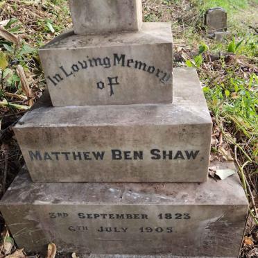SHAW Matthew Ben 1823-1905