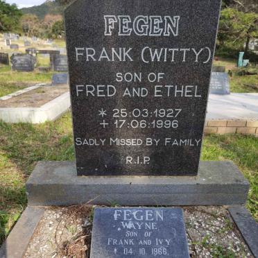 FEGEN Frank 1927-1996 :: FEGEN Wayne 1966-1997