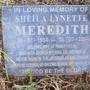 MEREDITH Sheila Lynette 1934-2004