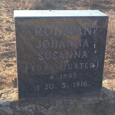RUDMAN Johanna Susanna nee HURTER 1893-1916