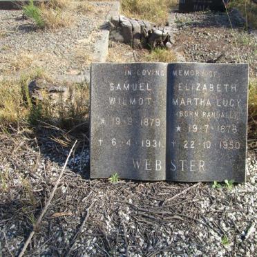 WEBSTER Samuel Wilmot 1879-1931 &amp; Elizabeth Martha Lucy RANDALL 1878-1950