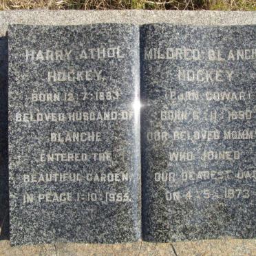 HOCKEY Harry Athol 1883-1955 &amp; Mildred Blanche GOWAR 1890-1973