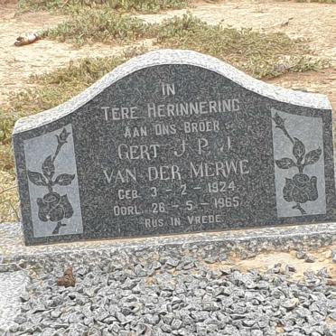 MERWE Gert J.P.J., van der 1924-1965