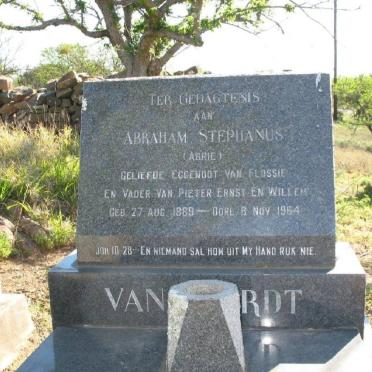 AARDT Abraham Stephanus, van 1889-1964
