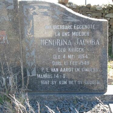AARDT Pieter Ernst, van 1864-1953 &amp; Hendrina Jacoba KRUGER 1864-1949 