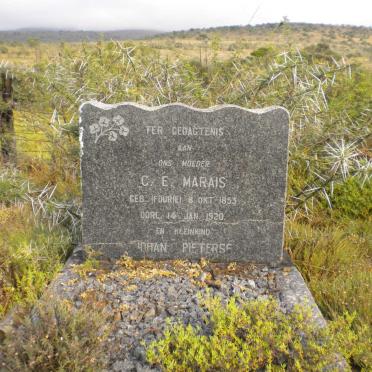 MARAIS C.E. nee FOURIE 1853-1920 :: PIETERSE Johan