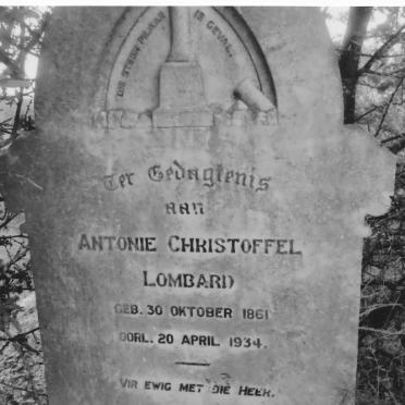 LOMBARD Antonie Christoffel 1861-1934