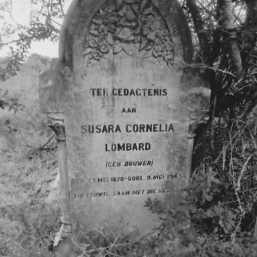 LOMBARD Susara Cornelia nee BOUWER 1870-1949