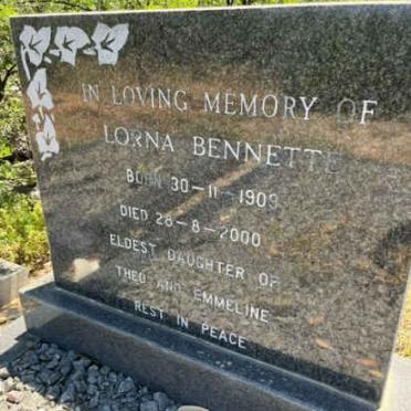 BENNETTE Lorna 1909-2000