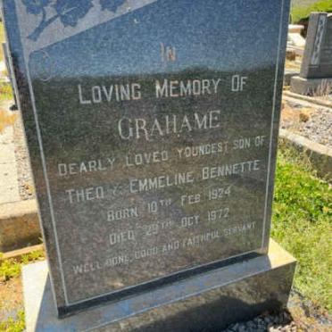 BENNETTE Grahame 1924-1972