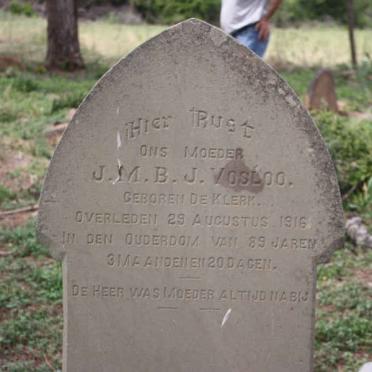 VOSLOO J.M.B.J. nee DE KLERK  -1916