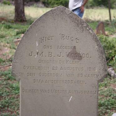 VOSLOO J.M.B.J. nee DE KLERK  -1916