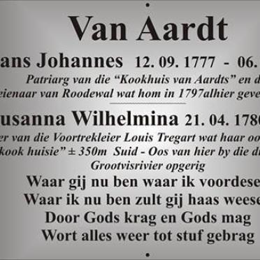 AARDT Frans Johannes, van 1777-1856 &amp; Susanna Wilhelmina 1780-1825_2