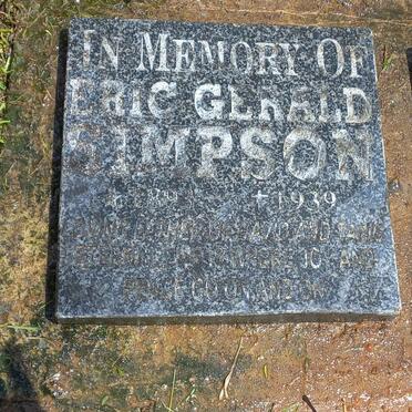 SIMPSON Eric Gerald 1893-1939