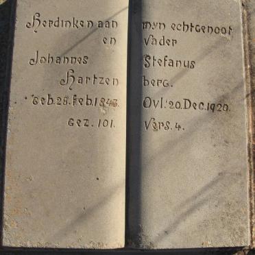 HARTZENBERG Johannes Stefanus 1843-1920