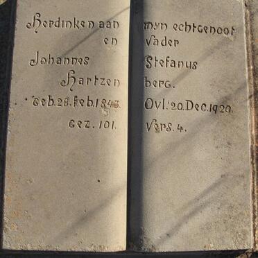 HARTZENBERG Johannes Stefanus 1843-1920