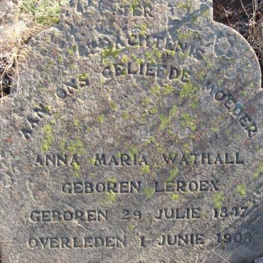 WATHALL Anna Maria nee LEROEX 1837-1908