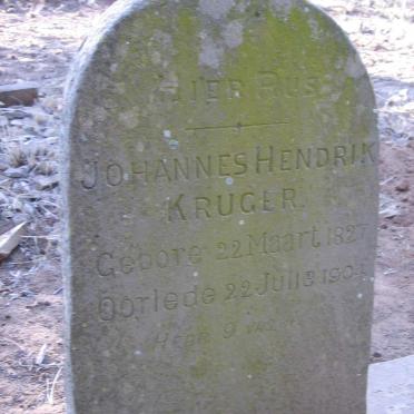 KRUGER Johannes Hendrik 1827-1904
