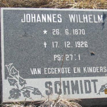 SCHMIDT Johannes Wilhelm 1870-1926