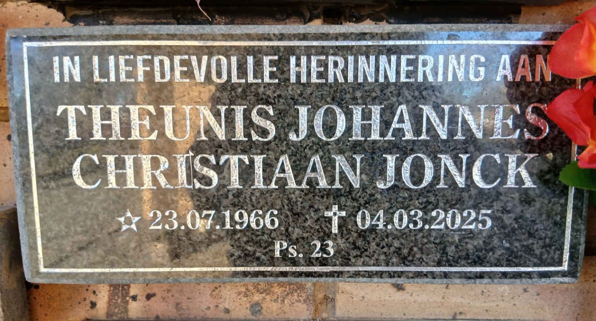 JONCK Theunis Johannes Christiaan 1966-2025